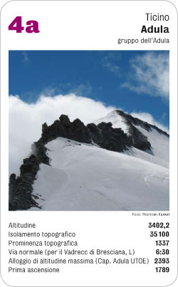 Gipfelquartett, Volume 1, Karte 4a, Ticino, Adula, gruppo dell'Adula, Foto: Thorsten Kunkel.